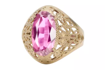 Кольцо Винтаж изделия Аметист 14-кв Желтое золото vrc074y